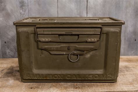 vintage metal ammo box|vintage military wood ammo box.